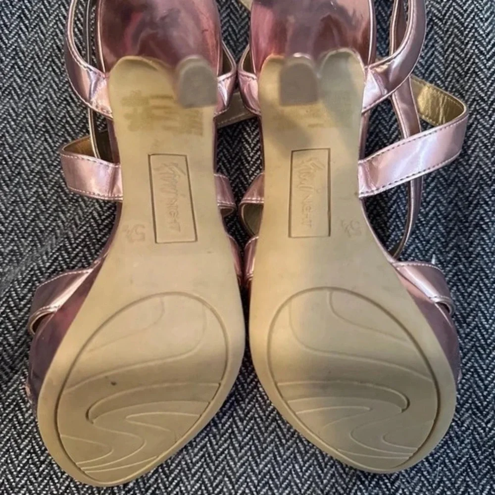 Women's Rose Gold Strappy High Heel Sandals